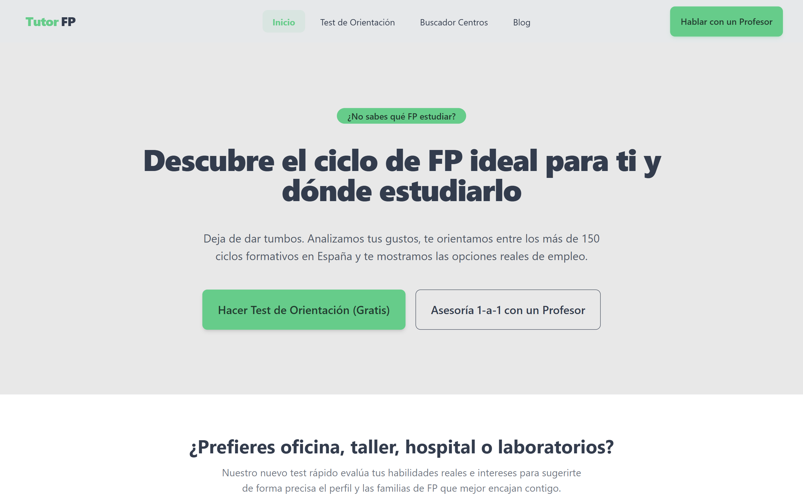 TutorFP desktop view